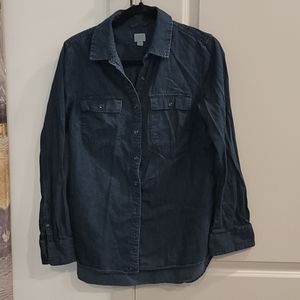 Denim Shirt - L - Navy Color